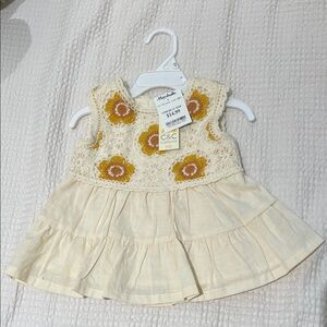 C&C California Cream Dress with Yellow Floral Design